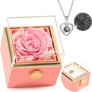 Regalos del Día <span class=keywords><strong>DE</strong></span> <span class=keywords><strong>LA</strong></span> <span class=keywords><strong>Madre</strong></span> Proveedor <span class=keywords><strong>de</strong></span> lujo Caja <span class=keywords><strong>de</strong></span> rosas giratoria preservada al por mayor con collar - Product Image 5