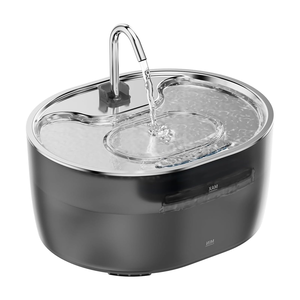 Fontaine à eau pour animaux de compagnie à circulation automatique 3L, pompe intelligente sans fil, alimentée par batterie rechargeable, distributeur d'eau hygiénique pour chats/chiens - Product Image 1