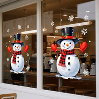 Autocollants adhésifs pour fenêtres de Noël exclusifs avec technologie électrostatique, motifs de sapin de Noël, bonhomme de neige, flocons de neige