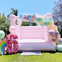 Pvc matériel fête blanc commercial location gonflable videur mariage haute qualité 6ft rebond maison bambin adultes sauter maison