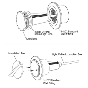 रिफाइंड किए गए पूल लाइट 1.5 इंच, पेंटएयर ग्लोब्रिइट को सीधे आरजीबीडब्ल्यू मल्टी कलर में बदलने के लिए रिफइंड किए गए पूल लाइट इंच - Product Image 4