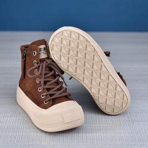 Otoño Invierno mujer Low-top cuero genuino Casual deportes zapatillas capa superior cuero de vaca papá zapatos gruesos estilo para caminar Natural - Product Image 2