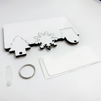 Porte-clés détachable en MDF vierge pour sublimation, design exquis, pour la promotion de produits de décoration de fête