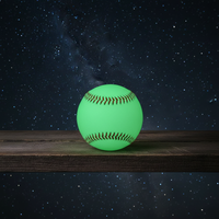 Balle de baseball en cuir phosphorescente, taille officielle, pour l'entraînement nocturne et comme cadeau