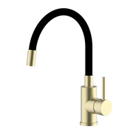 Robinet de cuisine universel moderne en acier inoxydable HN-KF184, monocommande, à poser sur le plan de travail