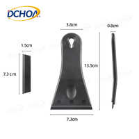 DCHOA bricolage outils de grattoir de lame de rasoir en plastique noir nettoyage grattoir dissolvant de colle pour emballage de vinyle OEM & ODM pris en charge