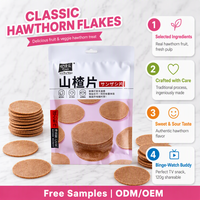 Yijiale Hawthorn Slices 120g zakje, natuurlijke fruitpuree zonder residu, zoetzure hawflakes, casual snack