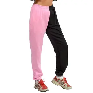 Pantalon de survêtement de gym en coton coupe régulière pour hommes OEM avec votre logo personnalisé lavage au soleil délavé