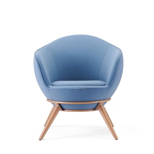 Muebles de estilo moderno con marco de madera maciza, sofá de tela de terciopelo, silla de salón de ocio - Product Image 2