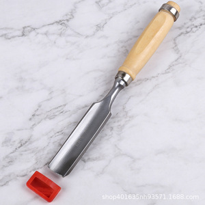 Ciseau semi-circulaire en acier au chrome vanadium, pointe droite de 6 mm, outil de menuiserie - Product Image 4