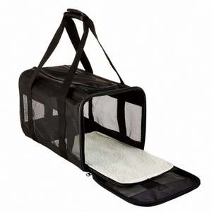 Nefes yumuşak taraflı <span class=keywords><strong>Xl</strong></span> katlanabilir taşınabilir moda tasarım siyah seyahat yavru köpek taşıyıcı Tote çanta kedi Pet çanta - Product Image 2