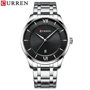 CURREN — montre de Couple pour homme, authentique bracelet chinois, en acier inoxydable, lumineux, affichage de la date, modèle 8356, bon marché