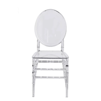 Chaise de banquet empilable en acrylique transparent, design moderne, écologique, étanche, pour extérieur, appartement, villa, mariage