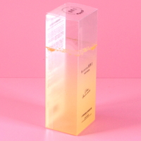Boîte carrée transparente pliable en plastique PET acétate recyclable avec impression de logo personnalisée pour masque capillaire, parfum et rouge à lèvres