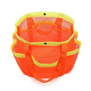 Bolsa de playa de verano para niños, bolsa de malla para almacenamiento, bolsa portátil para natación y playa, bolsa organizadora de vacaciones en la playa con múltiples bolsillos - Product Image 4
