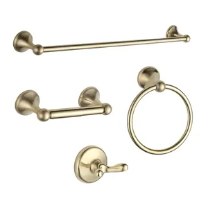 Juego de accesorios de baño expandible, accesorio ajustable de aleación de Zinc montado en la pared, negro, 4 Uds.