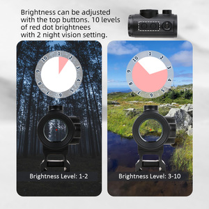 Nutrek Optics <span class=keywords><strong>VOLCA</strong></span> 1x25 Red DOT & CIRCLE Sight impermeable IPx7 Reflex Sight con LED de baja energía para Tiro Táctico - Product Image 3