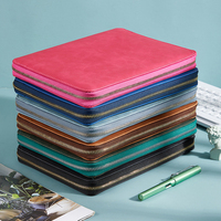 Porte-documents en cuir, fournitures de bureau, carnet de notes A5 B5, classeur avec pochette zippée B5
