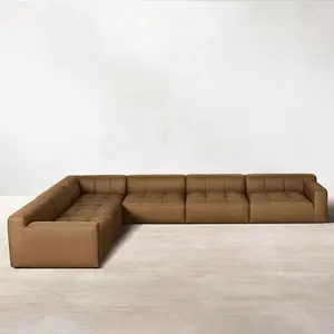 美式沙发l形模块化沙发7座家具沙发套装5件套客厅
