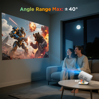 Mini projecteur mural portable C26A pour smartphone, Android TV 1080P, projecteur LED sans fil avec haut-parleurs stéréo HIFI, prise en charge 4K