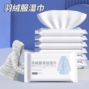 Lingettes nettoyantes pour manteaux en duvet, 12 pièces, jetables, sans rinçage, détachant portable pour vêtements - Product Image 1