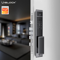 Cerradura Inteligente Personalizable con Huella Dactilar 3D, Cámara, Suministro de Energía de Emergencia, Intercomunicador de Voz y Video para Puerta de Madera/Acero