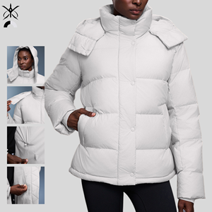 Abrigo Largo Holgado de Invierno para <span class=keywords><strong>Mujer</strong></span>, Impermeable, a la Moda, con Cinco Bolsillos, con Capucha, Cortavientos, Cálido, Informal, Versátil, para Viajes Diarios y Fitness - Product Image 1