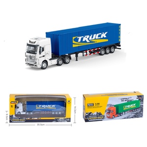 SJY-1732 Modelo de Camión de Transporte de Simulación para Niños, Regalo, Camión de Contenedores Semimetálico a Escala 1:50 - Product Image 4