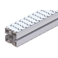 Chaîne de Convoyeur Modulaire en POM Résistante aux Produits Chimiques, Largeur 63mm, Garantie 1 An, Vente en Gros Usine MODU, pour l'Industrie Agroalimentaire et l'Entreposage