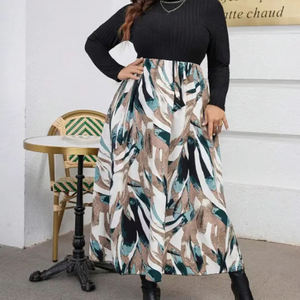 custom print High Quality women's casual <b>skirts</b> Plus Size Elegant floral <b>skirt</b> for women <b>Summer</b> Empire Waistline <b>long</b> <b>skirt</b> - Product Image 1