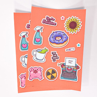 Ningbo Skyline Custom No Powder Falling Glitter Powder Film Producto impreso biodegradable Hoja de pegatinas personalizada