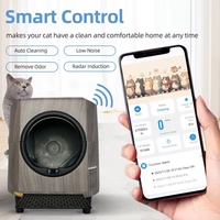 Nouveau produit pour animaux de compagnie Bac à litière autonettoyant Contrôle par application Silence Toilette électrique intelligente pour chat Élimination des odeurs Bac à litière automatique pour chat