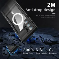 Pour Galaxy S25 S24 S23 Ultra Plus, étanche, antichoc, anti-poussière, IP68, protection d'écran intégrée sous l'eau, anti-rayures, protection intégrale à 360 degrés