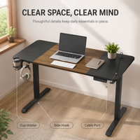Table électrique réglable en hauteur AOR 20 mm/s à levage rapide, avec cadre en T épaissi, moteur unique, 3 vitesses, mémoire, vente en gros usine