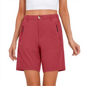 Shorts décontractés taille haute en polyester/coton, respirants, écologiques, à séchage rapide, imperméables, coupe-vent, couleur unie, style sportif tendance - Product Image 2
