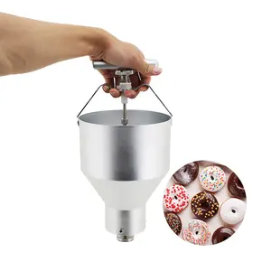 Paslanmaz çelik Donut huni manuel Donut yapma makinesi hamur dağıtıcı makinesi