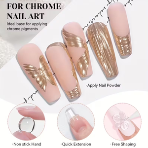 เจลต่อเล็บ BIN 15 มล. ปราศจากสาร Hema ไม่ต้องเช็ด สีขาวนม ลายดอกไม้ เนื้อเจลนุ่ม ไม่เหนียวเหนอะหนะ สำหรับต่อเล็บแบบ 3 มิติ - Product Image 3
