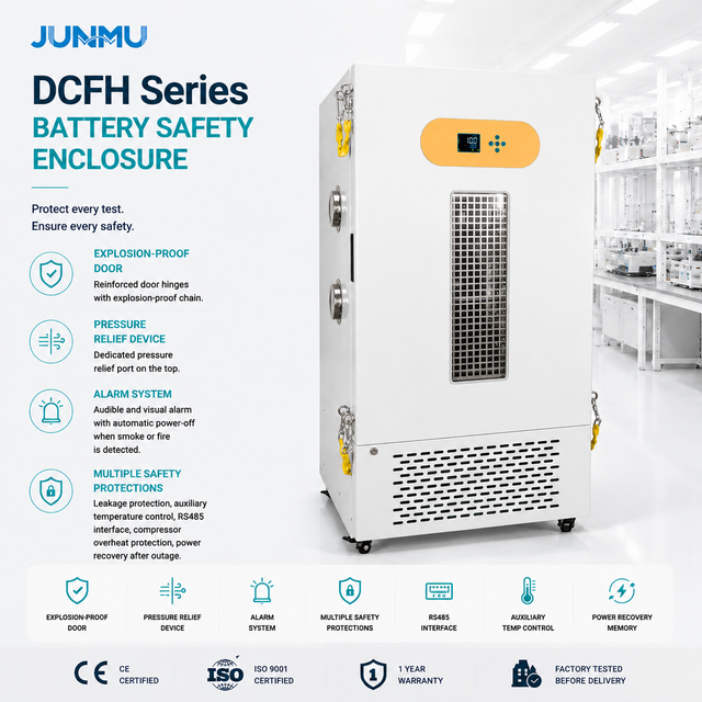 Battery Safety Enclosure Protective Chamber for Lithium Battery Safety Testing Overcharge Fire Explosion Risk Containment System