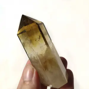 Batu Kristal Alam Citrine Point, Kristal Quartz Pesona Menara Penyembuhan Batu untuk Dekorasi Rumah