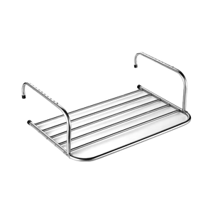 YOTO étagère murale à un niveau télescopique en métal étendoir à chaussures maison sèche-<span class=keywords><strong>linge</strong></span> support cintres vêtements fenêtre blanchisserie serviette étendoir - Product Image 1