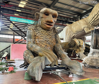 Estatua de Hombre de Piedra de Silicona de Gran Tamaño, Modelo de Monstruo, para Decoración de Espacios Comerciales