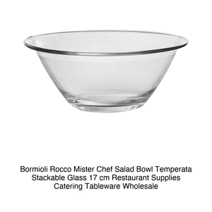 มิสเตอร์เชฟ ชามสลัดแก้ว Ø 17 ซม. แบบเทมเปอร์ วางซ้อนกันได้ ยี่ห้อ Bormioli Rocco - Product Image 2