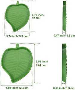 Plato de Agua de Plástico en Forma de Hoja para Reptiles, Alimento para Gusanos, Utensilios para Beber y Comer, Protección Ambiental - Product Image 5