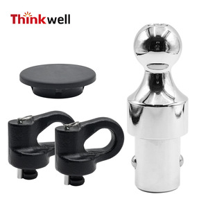Boule d'attelage Thinkwell 60692 en acier de 2 pouces avec chaînes de sécurité pour crochet de remorquage de camion - Product Image 5