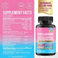 Capsules de collagène 14-en-1 Marque Blanche : Hydratation de la Peau, Beauté, Éclaircissement, Acide Hyaluronique, Vitamine C
