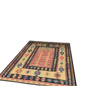 Alfombra Kilim Wan Xinlong, Rectangular, con Patrón Geométrico, para Exteriores, Antideslizante, Resistente a las Manchas, Lavable con Agua, de Terciopelo Cristal - Product Image 1