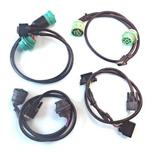 SAE J1939 Typ1 zu Typ2 Adapter Stecker auf Buchse 9-polig Schwarz auf Grün LKW-Diagnosekabel für GPS-Tracker - Product Image 6