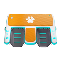 Plateforme de baignade gonflable pour animaux de compagnie en gros 150x160x15cm, pont flottant pour 2 chiens avec double rampe, usine OEM CE BSCI
