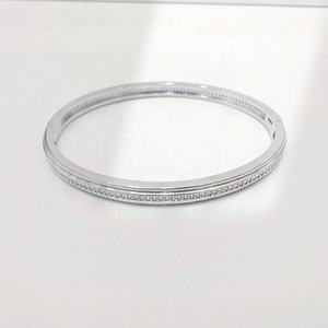 Pulseras minimalistas de plata 925 con baño de oro de alta calidad, precio de fábrica, regalos redondos, pulsera gruesa de moda para mujer. - Product Image 1