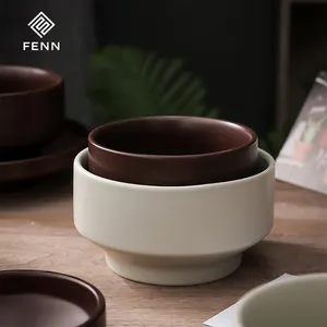 FENN卸売韓国和風食器磁器スープボウルシンプルマット艶出しセラミックボウルスープ用